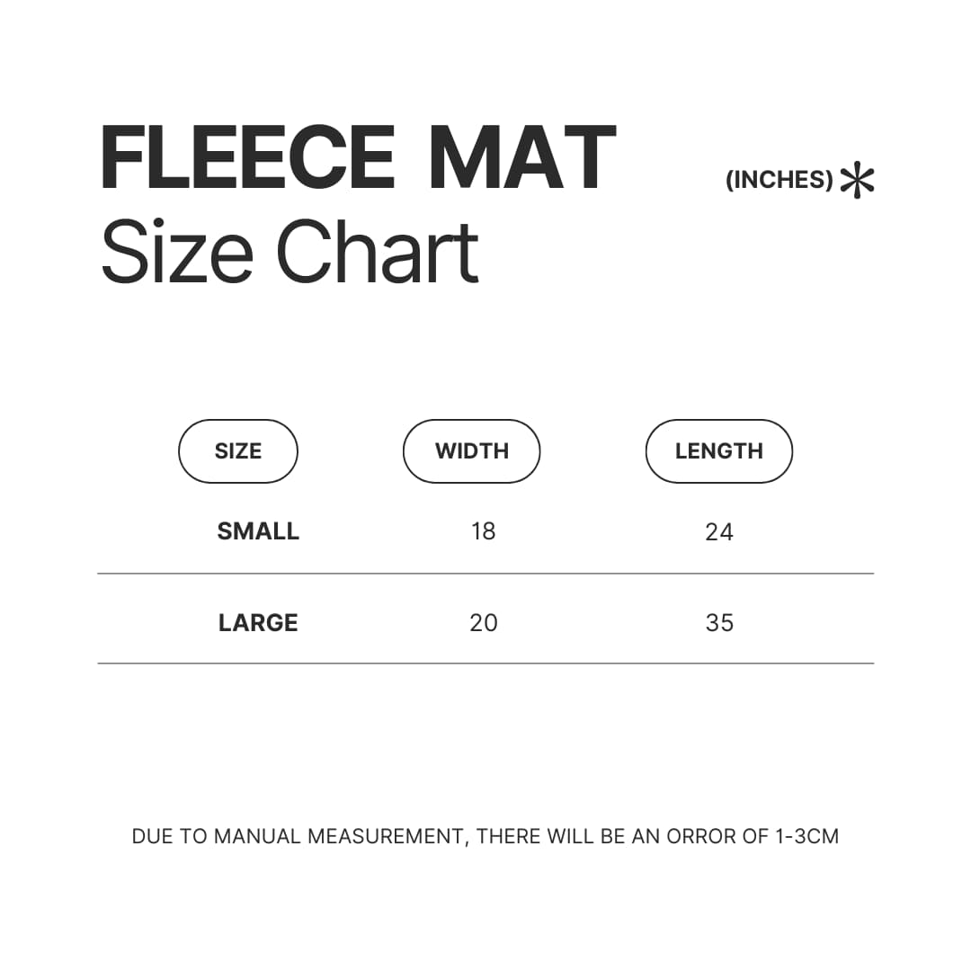 Fleece Mat Size Chart - Angry Birds