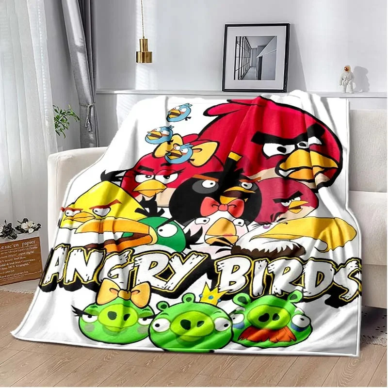 Angry Birds Lightweight Warm Insulation Sofa Bed Blanket