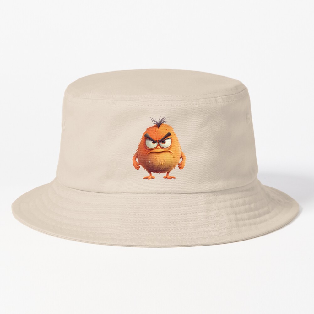 The Orange Angry Monster Bucket Hat